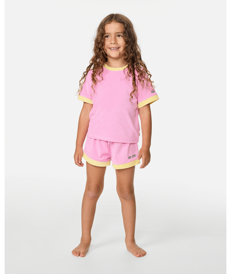 Rip Curl Ride The Wave Terry Tee-Girl in PINK