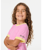 Rip Curl Ride The Wave Terry Tee-Girl in PINK