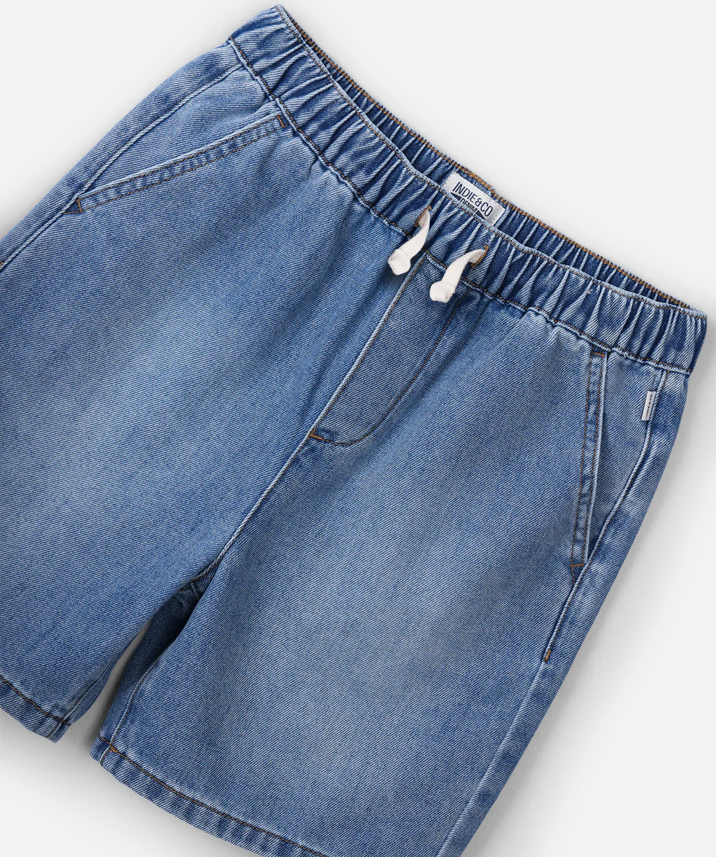 Industrie the porter denim short - DENIM in DENIM