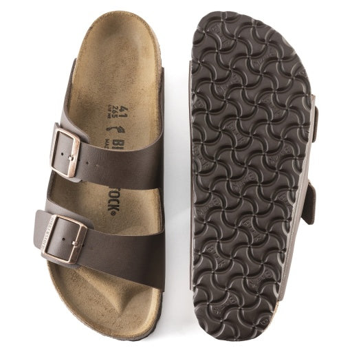 Birkenstock Arizona Dark Brown Birko-Flor Regular in Dark Brown
