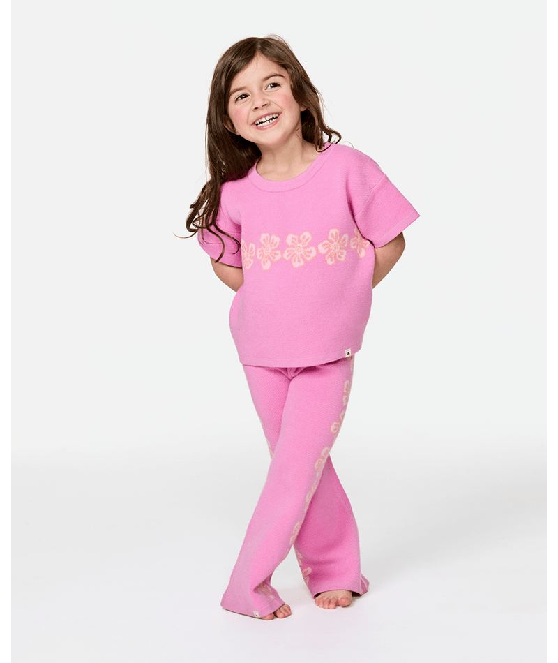 Rip Curl Sunshine Jacquard Tee - Girl in CLOUD PINK