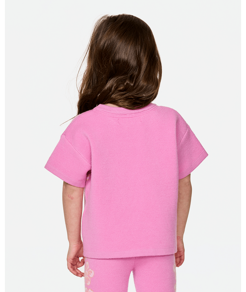 Rip Curl Sunshine Jacquard Tee - Girl in CLOUD PINK