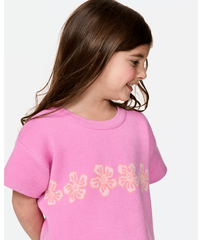 Rip Curl Sunshine Jacquard Tee - Girl in CLOUD PINK