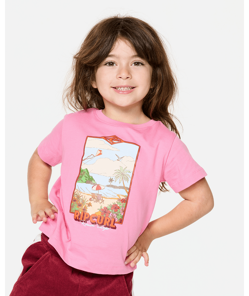 Rip Curl Surf Vista Tee - Girl in BRIGHT PINK