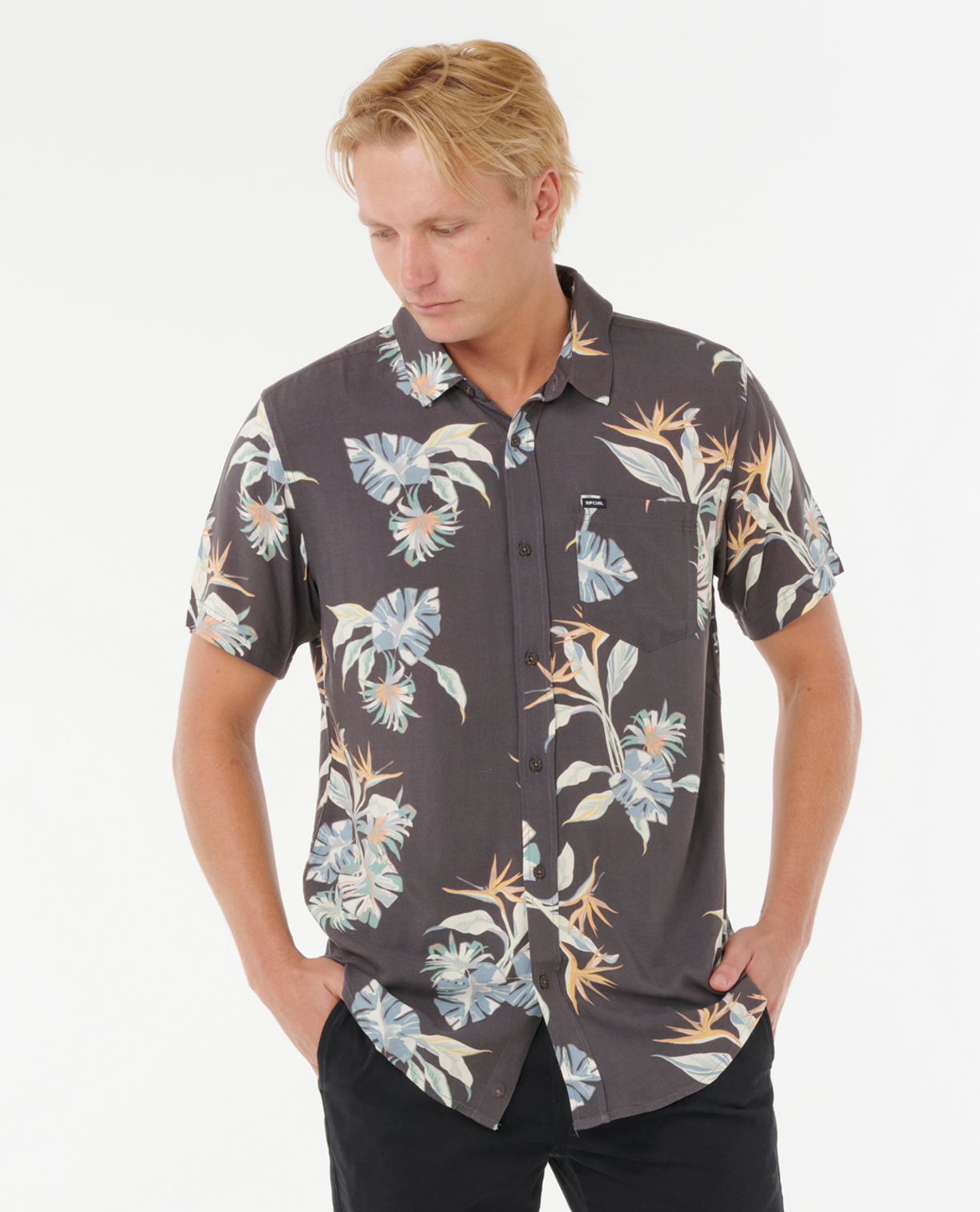 Rip Curl Fun Times S/S Shirt in BLACK