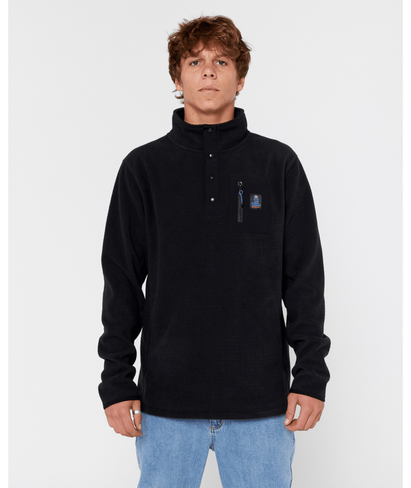 Rip Curl Search Polar Fleece Crew in BLACK