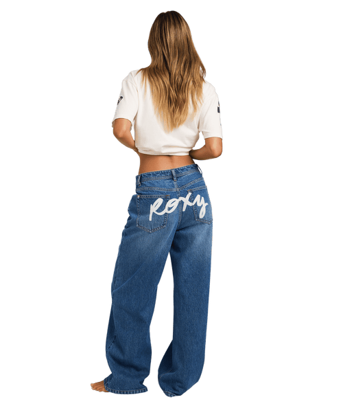 Roxy BACKSLIDER DENIM PANT in BLUE