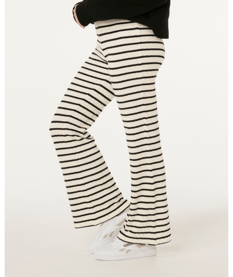 Rip Curl Bobbi Stripe Pant in BLACK/OFF WHITE