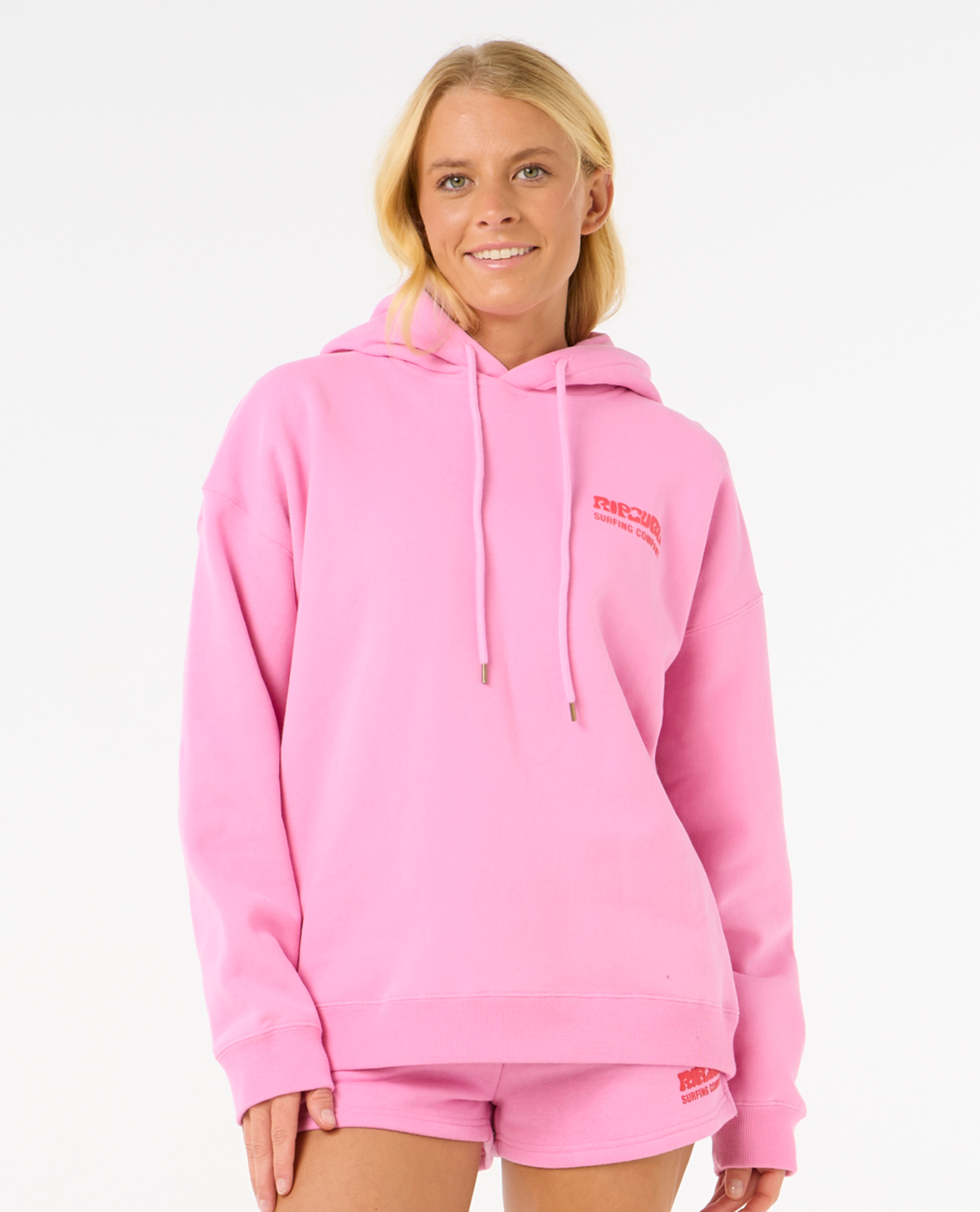 Rip Curl Surf Puff Heritage Hood in PINK