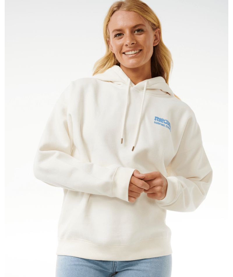 Rip Curl Surf Puff Heritage Hood in BONE/BRIGHT BLUE