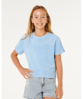 Rip Curl Sunshine Squad Terry Tee- Girl in LIGHT BLUE