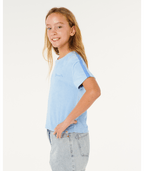 Rip Curl Sunshine Squad Terry Tee- Girl in LIGHT BLUE