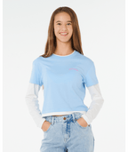 Rip Curl Sunshine Squad Ls  Tee - Girl in SKY BLUE