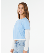 Rip Curl Sunshine Squad Ls  Tee - Girl in SKY BLUE