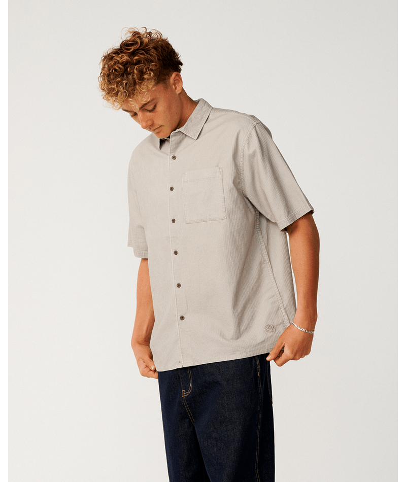 Rip Curl Premium Surf S/S Shirt in STONE