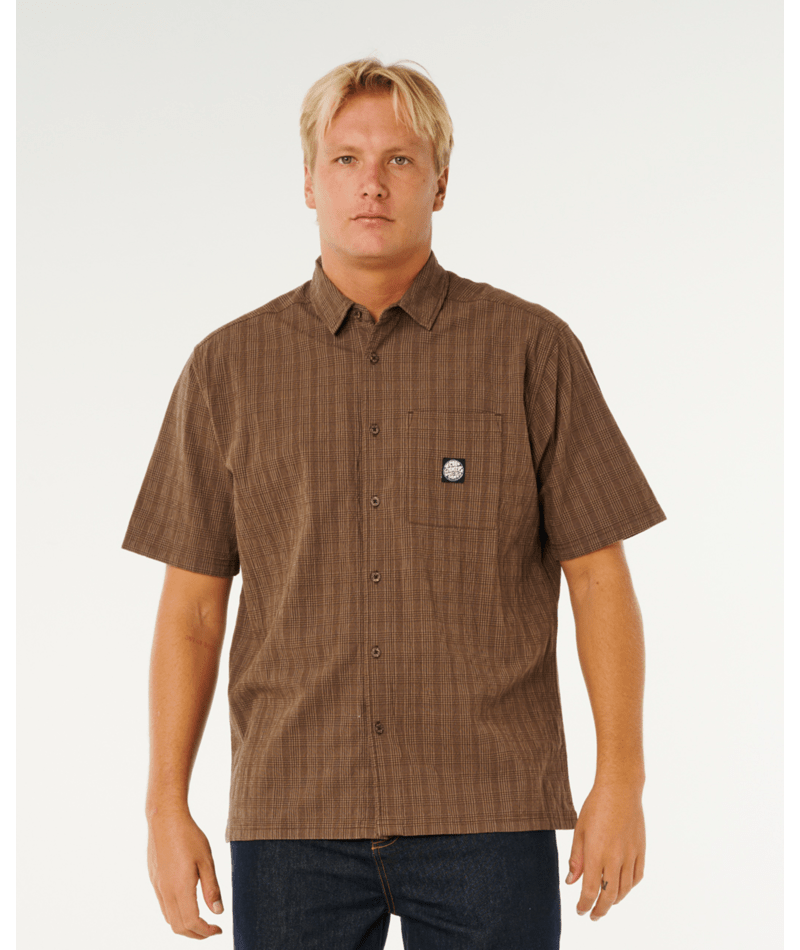 Rip Curl Premium Surf Check S/S in COFFEE