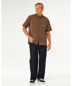 Rip Curl Premium Surf Check S/S in COFFEE