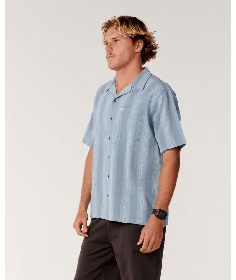 Rip Curl Classic Surf Weaver S/S Shirt in Citadel Blue