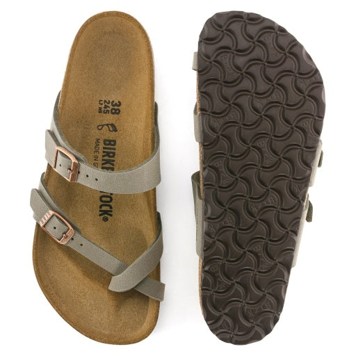 Birkenstock Mayari Stone Birkibuc Regular in Stone