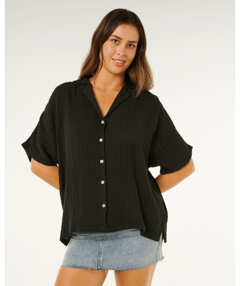 Rip Curl Premium Surf S/S Shirt in BLACK