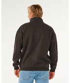 Rip Curl Pill Icon 1/4 Zip Crew in BLACK