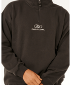 Rip Curl Pill Icon 1/4 Zip Crew in BLACK