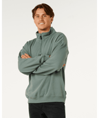 Rip Curl Pill Icon 1/4 Zip Crew in MOSS