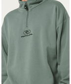 Rip Curl Pill Icon 1/4 Zip Crew in MOSS