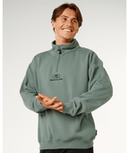 Rip Curl Pill Icon 1/4 Zip Crew in MOSS