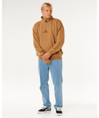 Rip Curl Pill Icon 1/4 Zip Crew in MOCHA