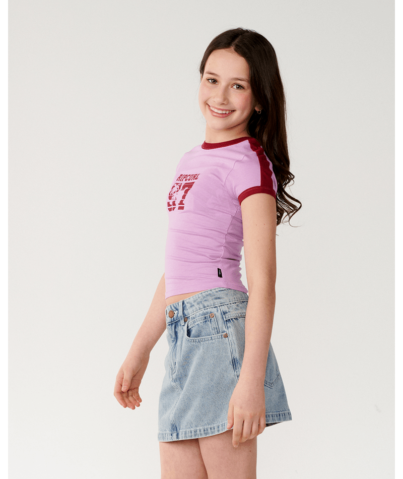 Rip Curl Surf 97 Fitted Tee - Girl in LILAC