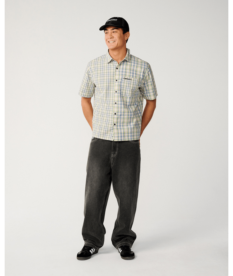 Rip Curl Archive Mix Up S/S Shirt in VINTAGE WHITE