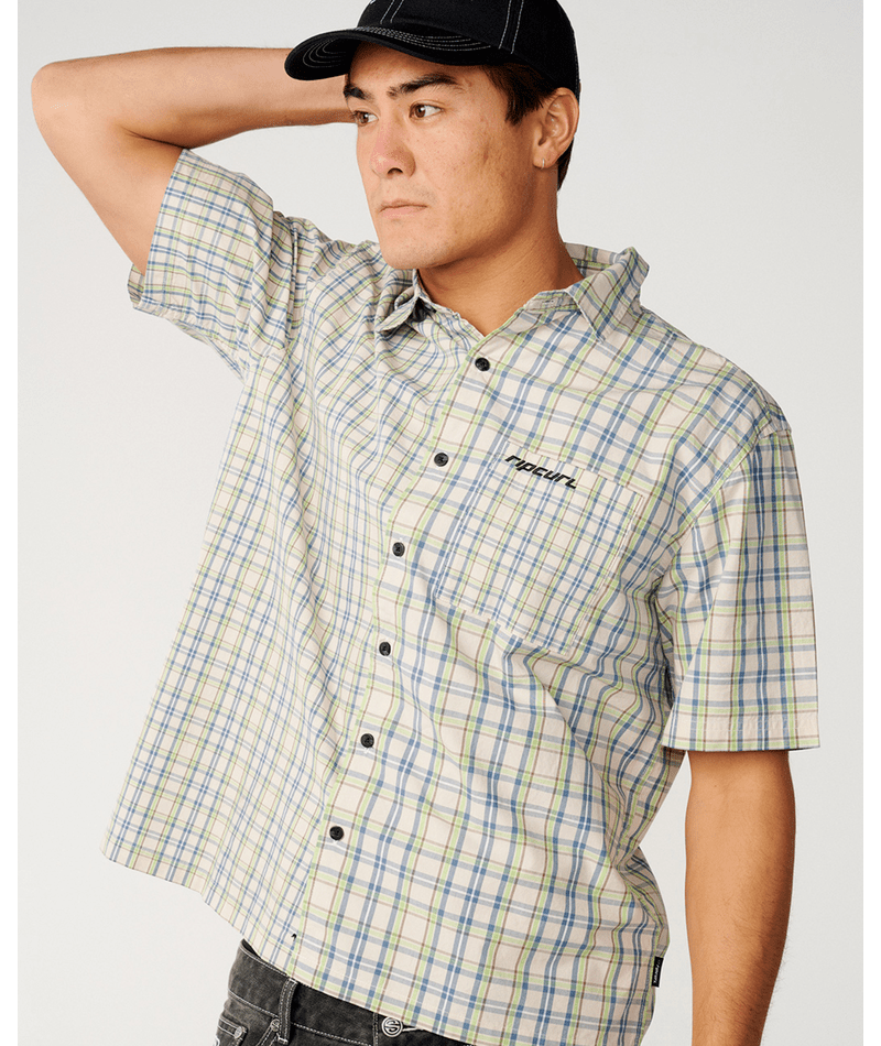 Rip Curl Archive Mix Up S/S Shirt in VINTAGE WHITE