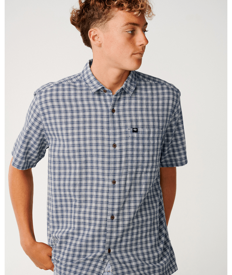 Rip Curl Classic Surf Check S/S Shirt in LIGHT NAVY