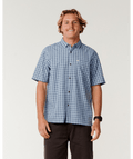 Rip Curl Classic Surf Check S/S Shirt in Glacier Blue