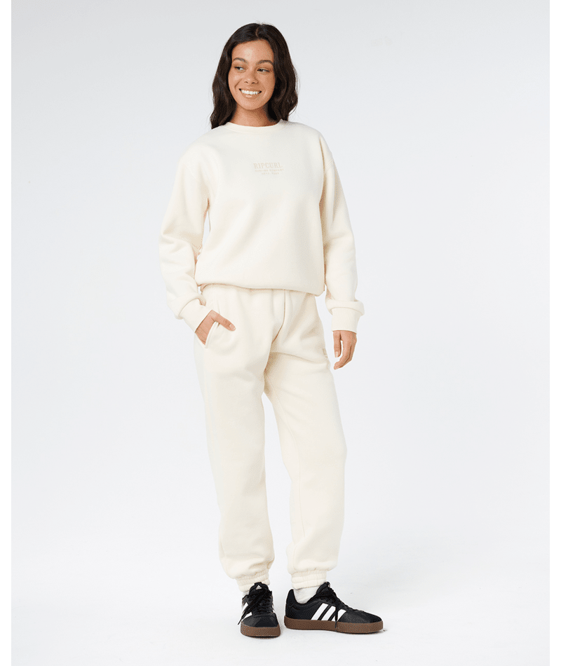 Rip Curl Surf Staple Relaxed Crew in BONE