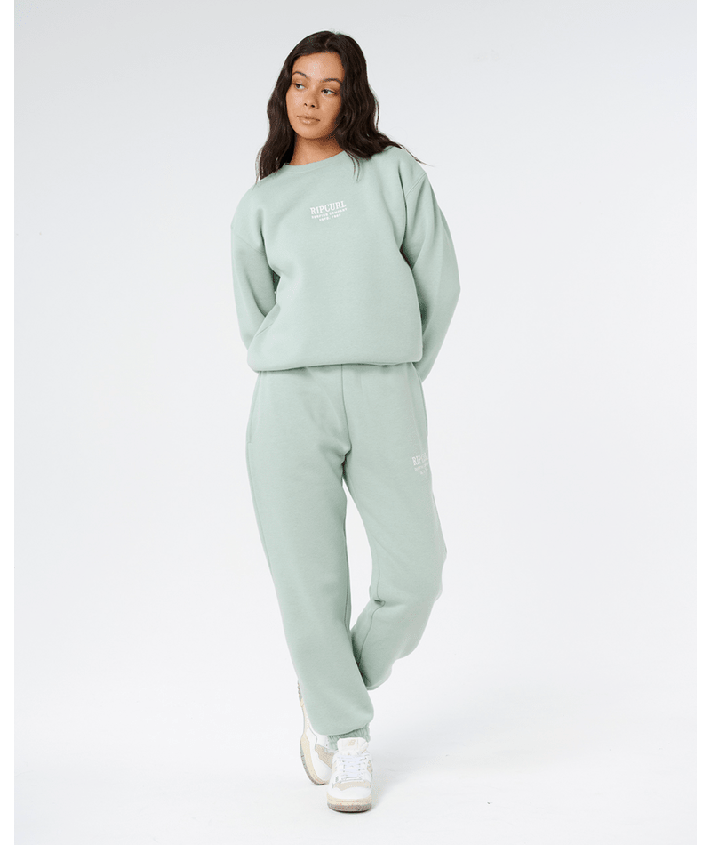 Rip Curl Surf Staple Relaxed Crew in AQUA GRAY