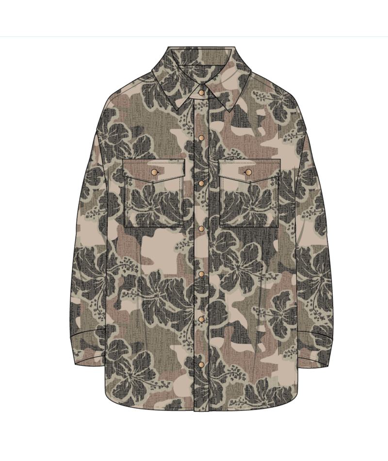 Rip Curl Paradise Camo Shirt in KHAKI