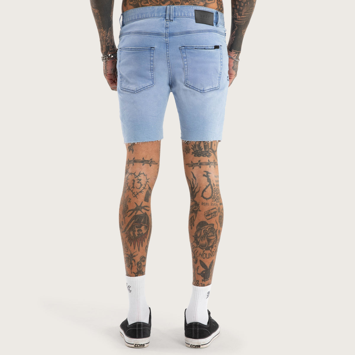 Kiss Chacey KS2 Denim Short in Destroyed Crystal Blue