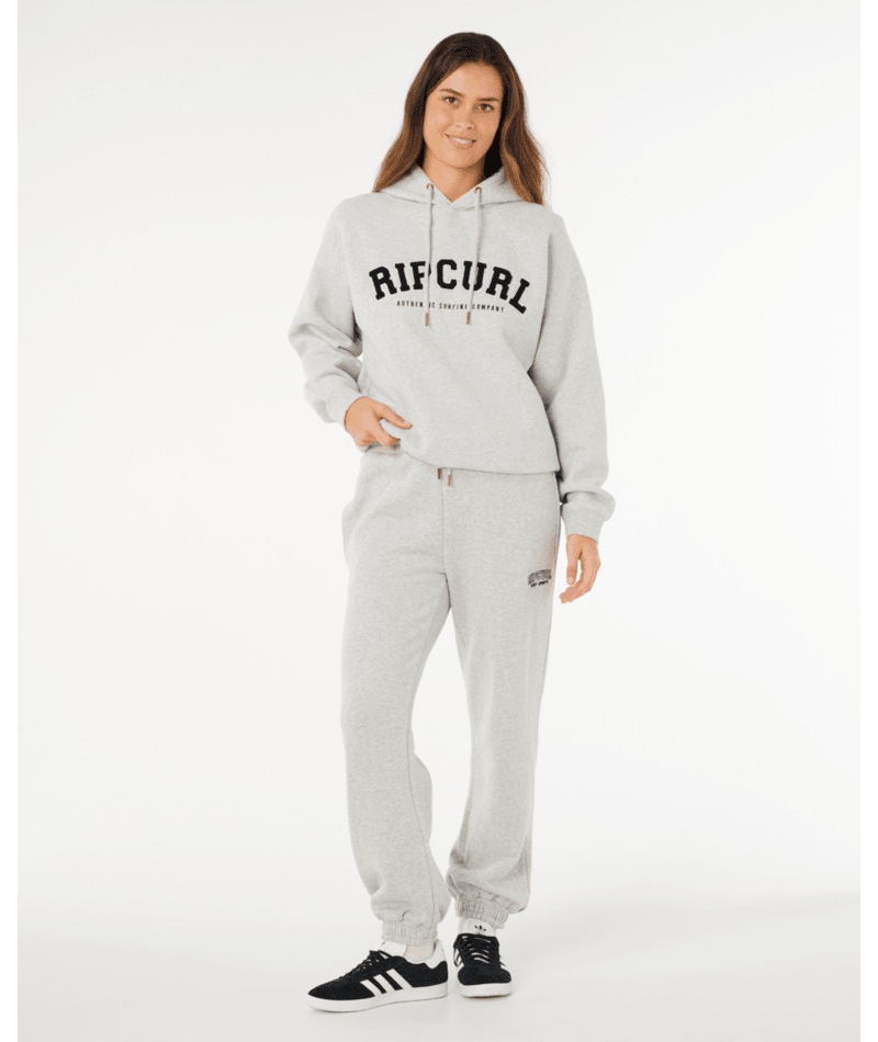 Rip Curl Varsity Hoodie in GREY MARLE/BLACK