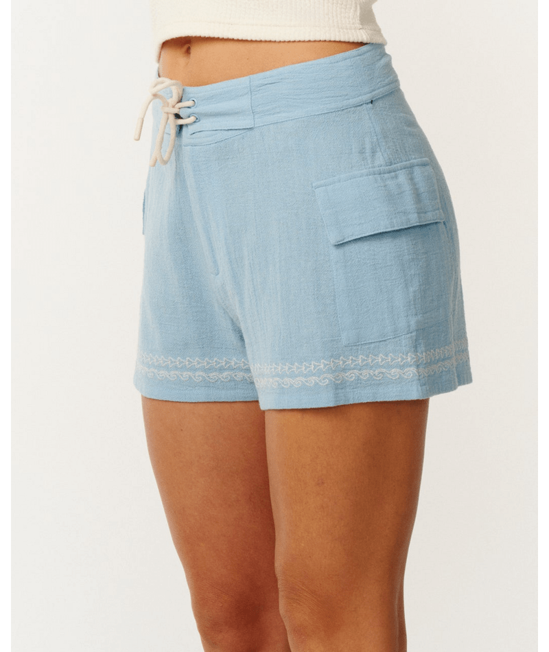 Rip Curl Paraiso Embroidered Walkshort in Washed Blue