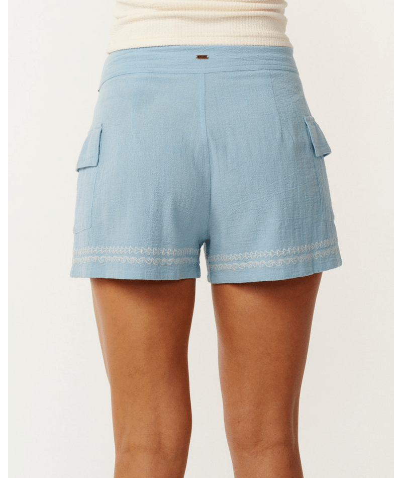 Rip Curl Paraiso Embroidered Walkshort in Washed Blue