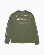 Salty Crew BRUCE LS TEE in DUSTY OLIVE
