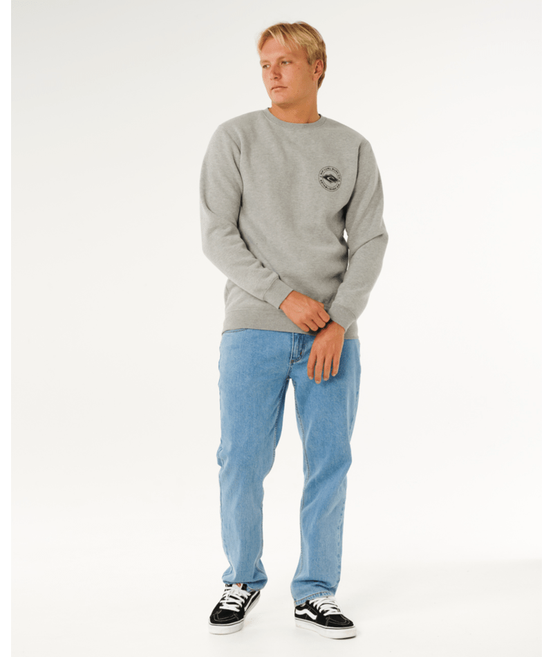 Rip Curl Stapler Crew in GREY MARLE