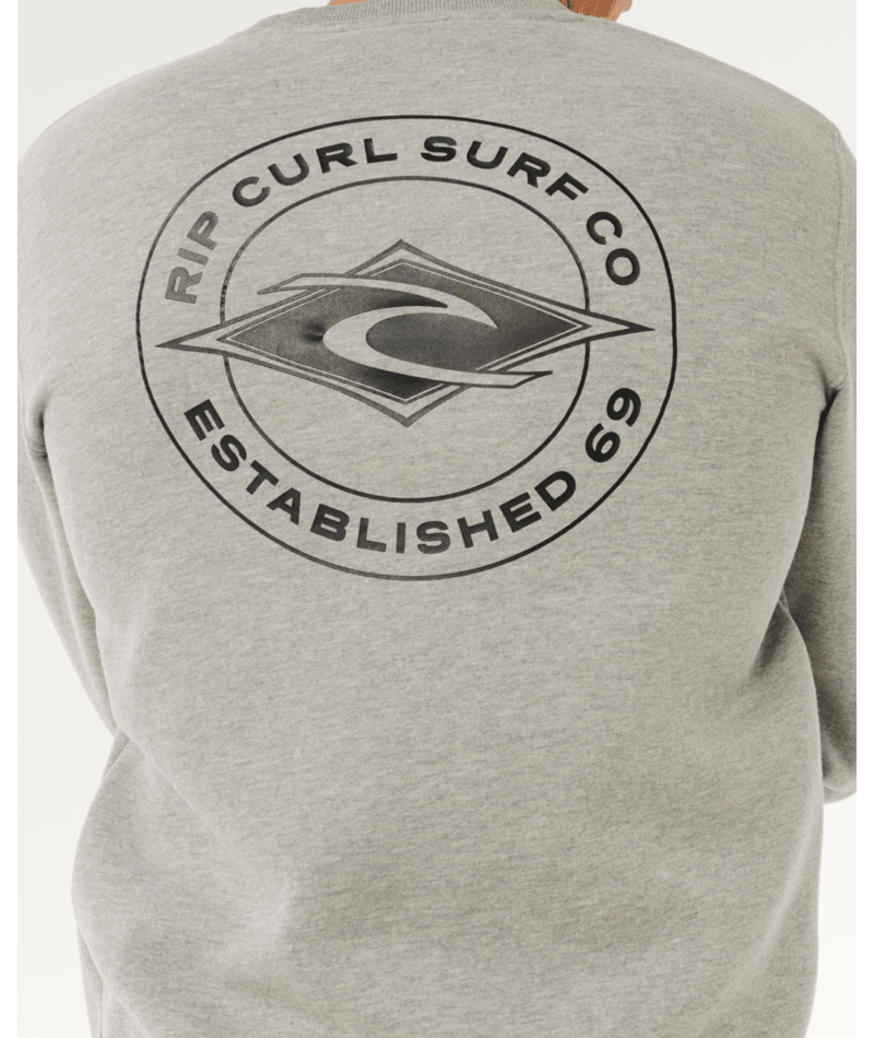 Rip Curl Stapler Crew in GREY MARLE