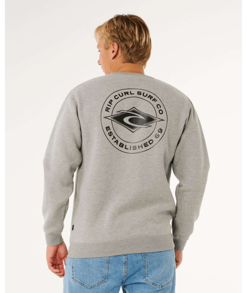 Rip Curl Stapler Crew in GREY MARLE