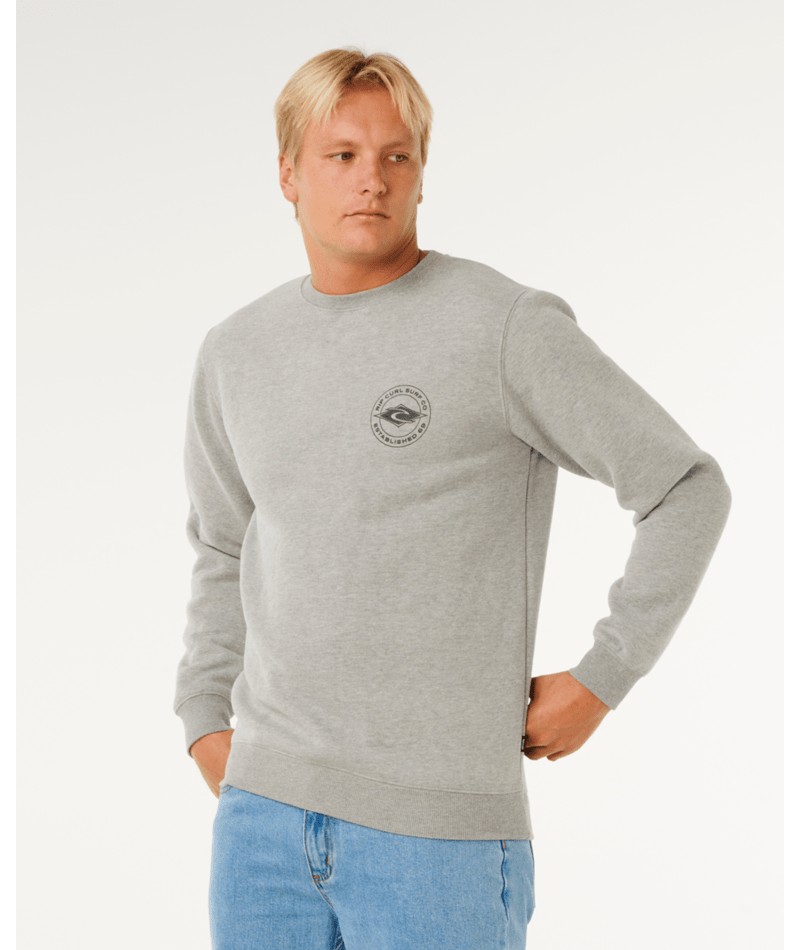 Rip Curl Stapler Crew in GREY MARLE