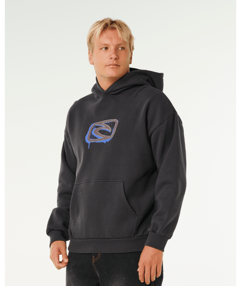 Rip Curl Medina Inner Visions Hood in WASHED BLACK