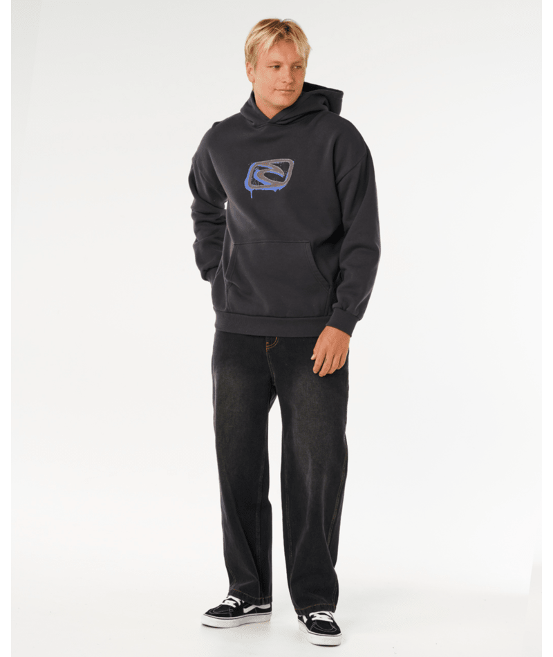 Rip Curl Medina Inner Visions Hood in WASHED BLACK