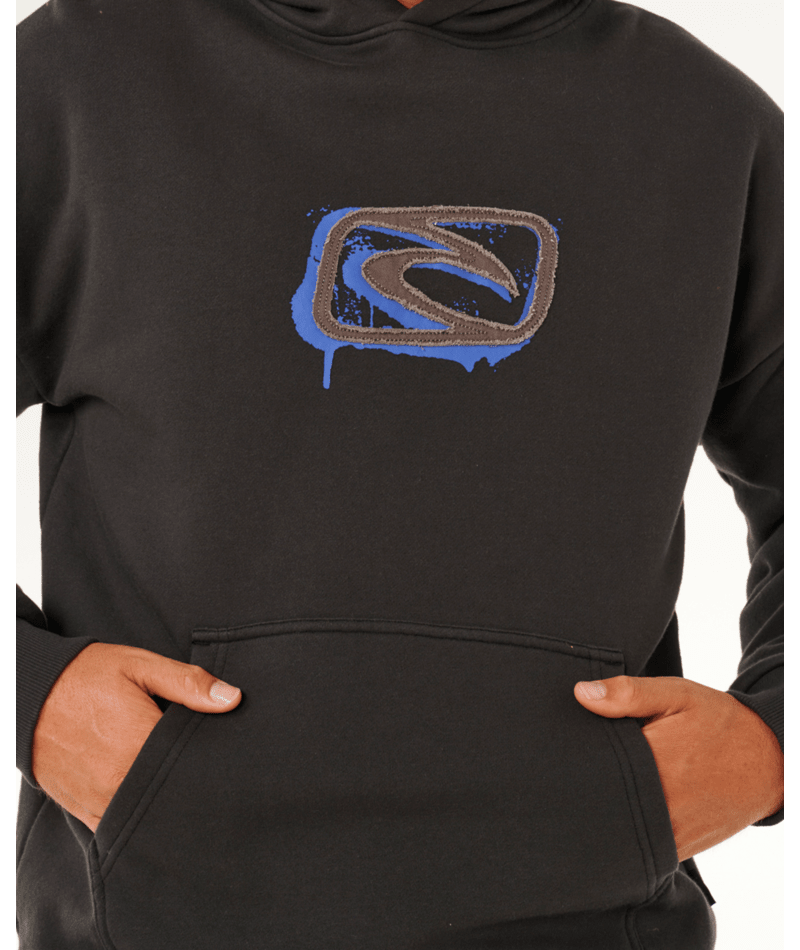 Rip Curl Medina Inner Visions Hood in WASHED BLACK